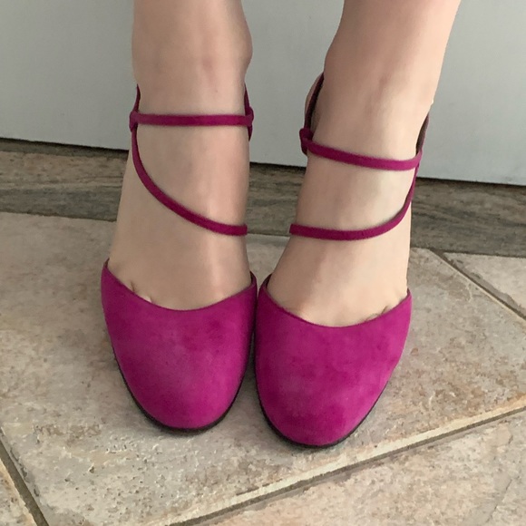 Gianni Versace made in Italy woman’s heels purple/ fuchsia color size 37 - Picture 5 of 16